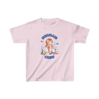 Mermaid Crew Kids Cotton Tee: Fun Graphic Shirt