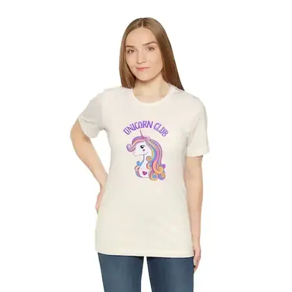 Sweet Unicorn Club Tee: Unisex Jersey Short Sleeve T-Shirt