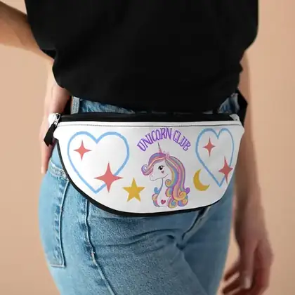 Unicorn Club Fanny Pack: Trendy Hip Pack Travel Accessory