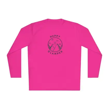 Happy Glamper Long Sleeve Tee: Neon Athleisure, Moisture Wicking