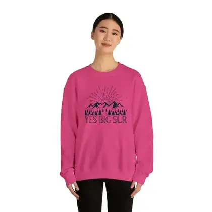 Big Sur Crewneck Sweatshirt: Unisex Comfort Colors Camping Sweater