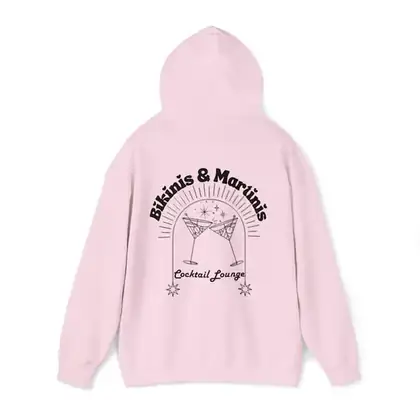 Barbie Pink Martini Hoodie: Retro Cocktail Lounge Sweatshirt