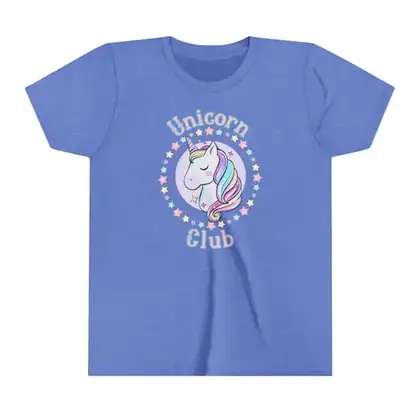 Candy Unicorn Club Tee: Youth Graphic T-Shirt