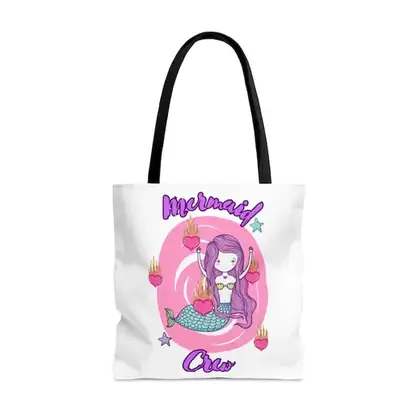 Mermaid Crew Tote Bag: Personalized Beach or Workout Bag