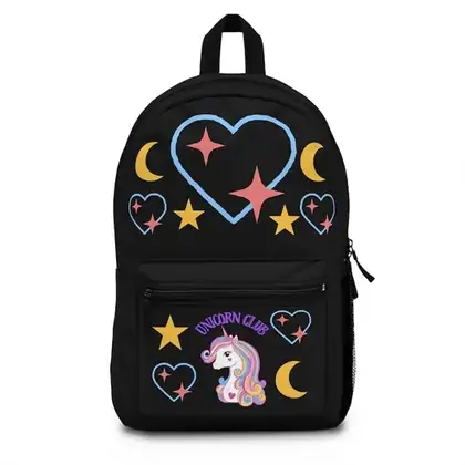 Unicorn Club Backpack: Hearts, Stars, Moons - Back to School
