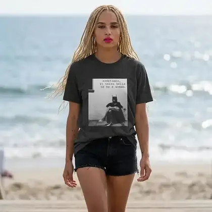 Sometimes It Takes Balls To Be A Woman Batman Photo Tee, Statement T-Shirt, Strong Women, Strong Human