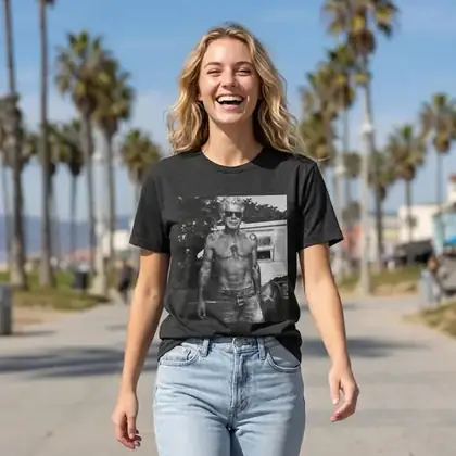 Legend Bourdain Photo Tee | Vintage Black & White Portrait, Travel Tee, Explorer, Anthony Bourdain